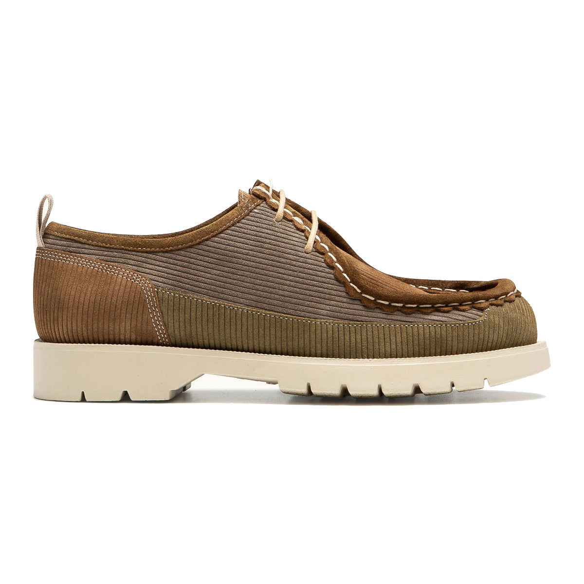 Bastille Cord Velvet Derbies - Khaki/Taupe/Brown