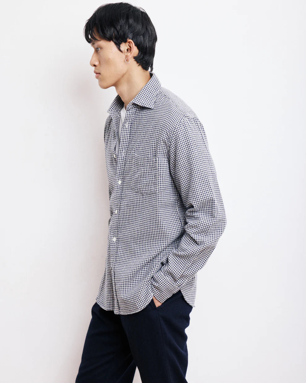 Paul Shirt 11017 - Navy & Ivory #02