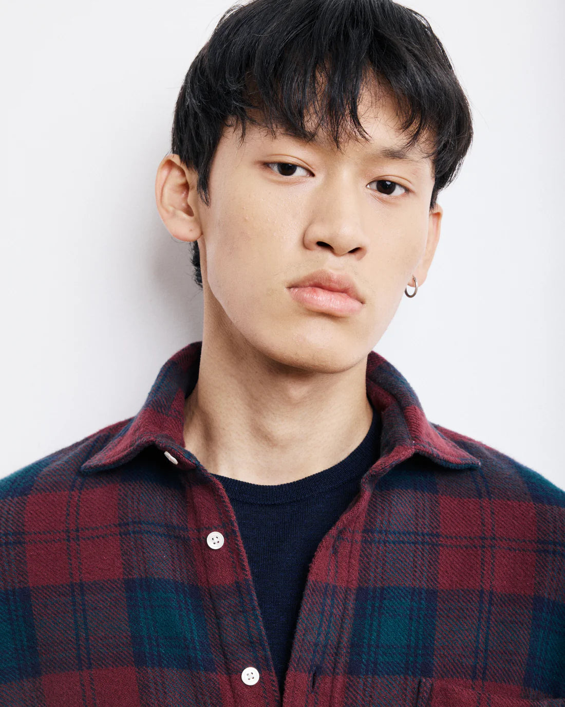 Paul Shirt 11025 - Wine & Green #01