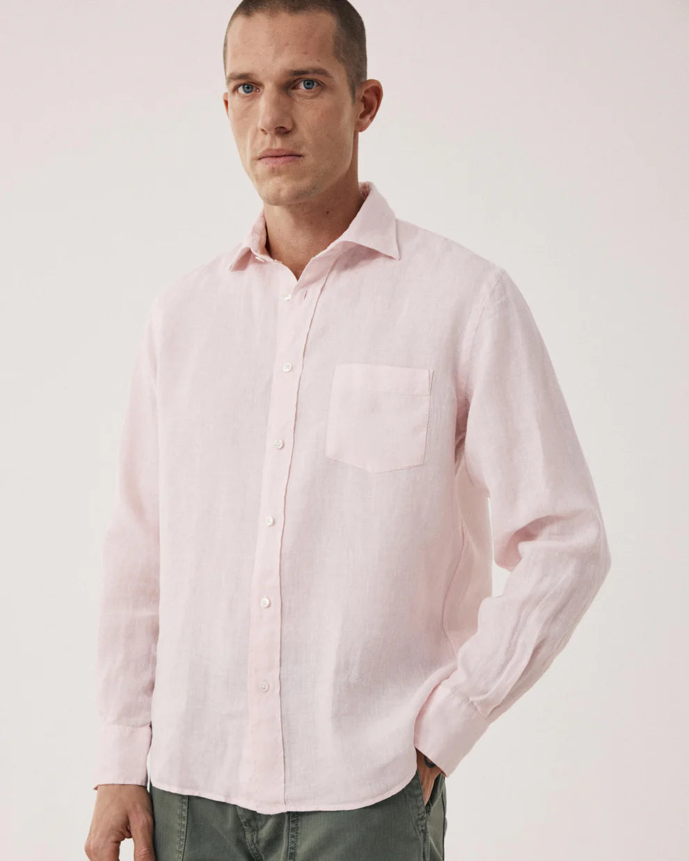 Paul Pat Shirt 1001 - Pink Linen (86)