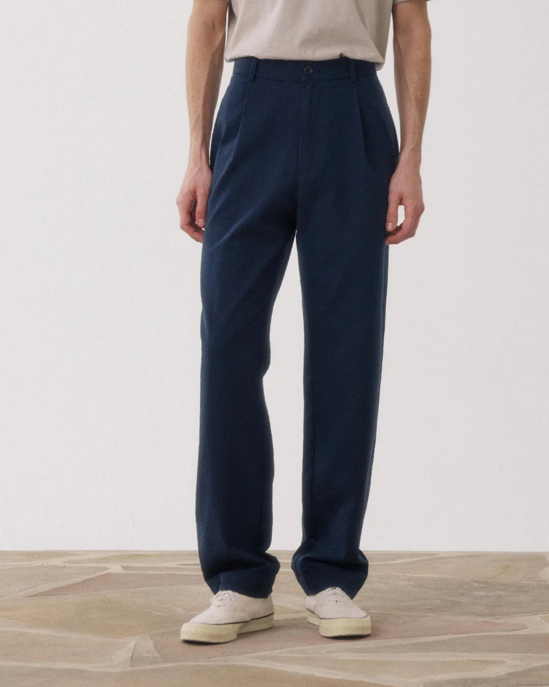 Task Trouser - Navy Seersucker 'Canete'