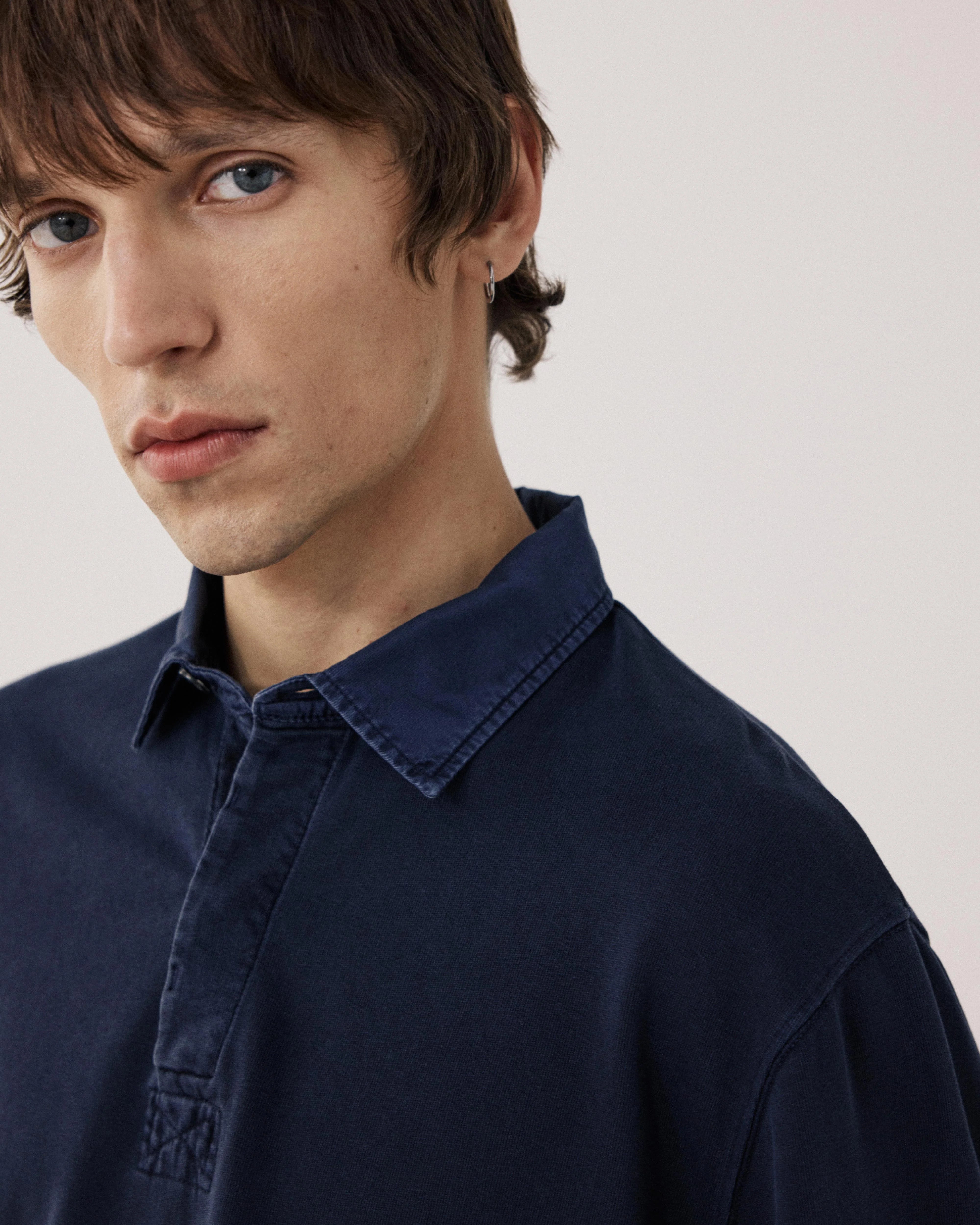 Light Fleece Rugby Jersey - Marine Blue