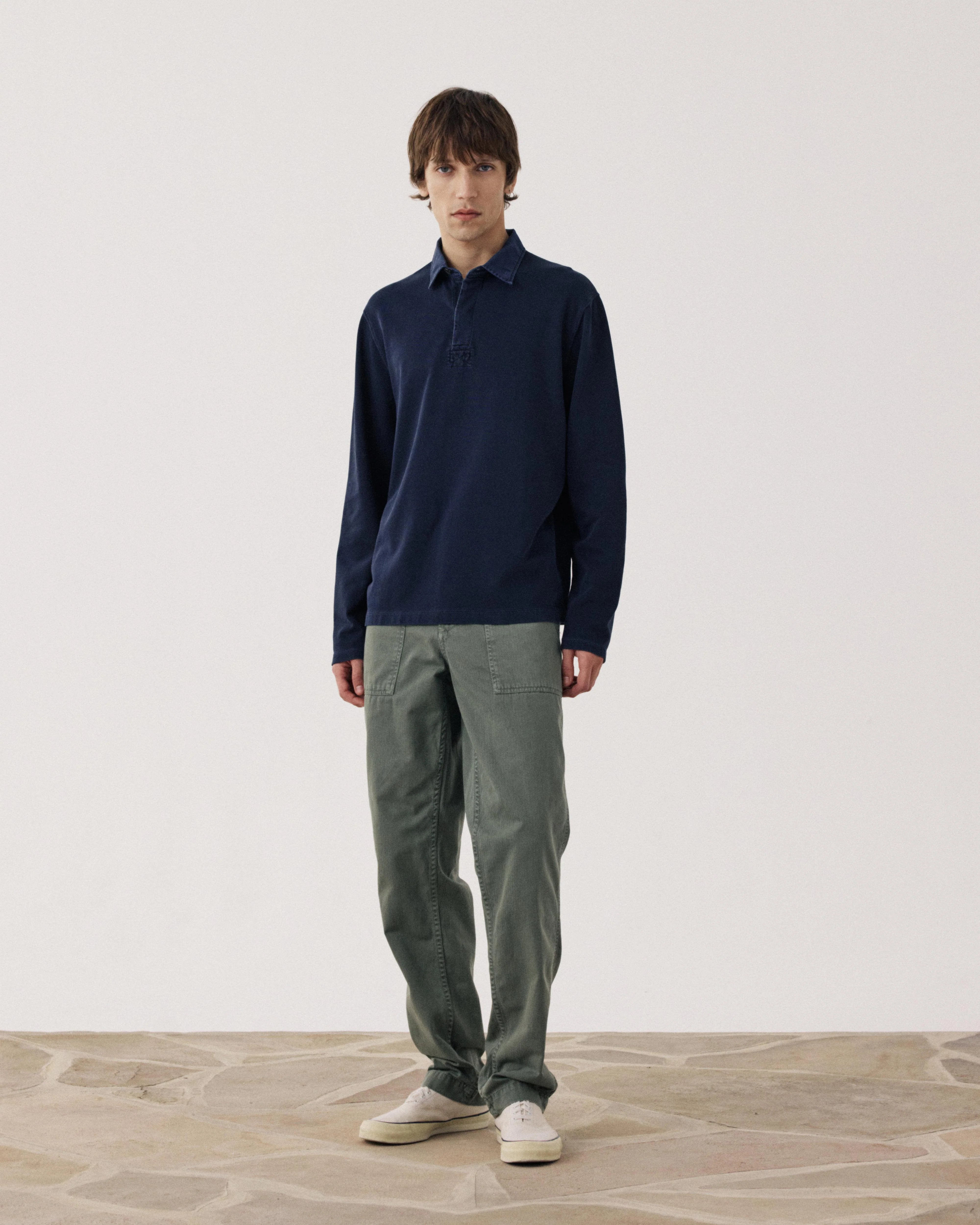 Light Fleece Rugby Jersey - Marine Blue