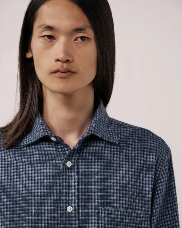Paul Shirt 1020 - Navy Flannel (#04)