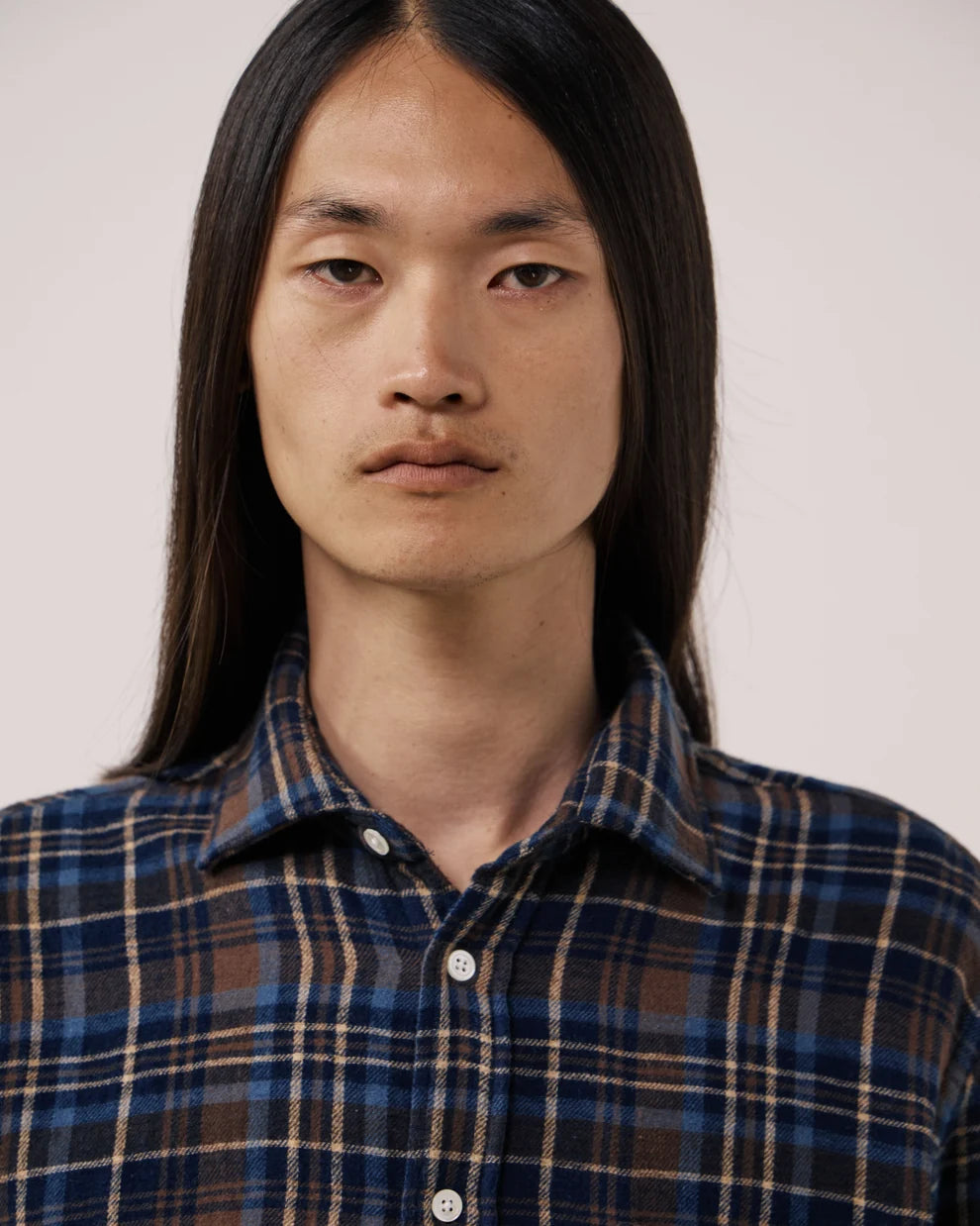 Paul Shirt 1029 - Double Face Brown & Blue (#01)