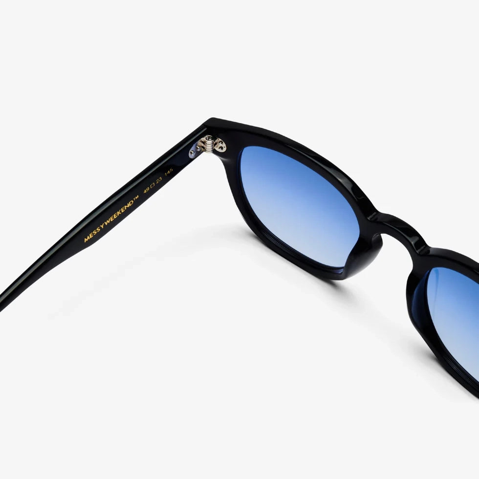 Bille Sunglasses - Black & Gradient Blue Lens