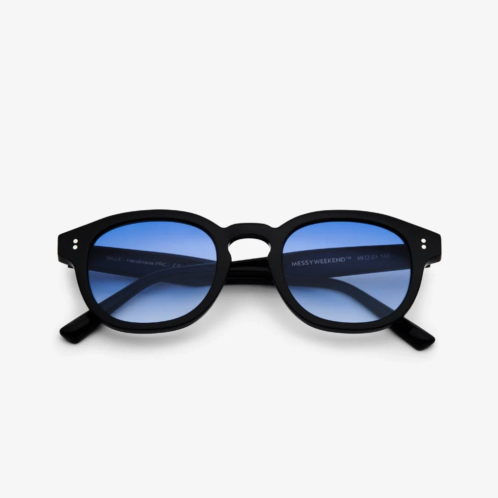 Bille Sunglasses - Black & Gradient Blue Lens