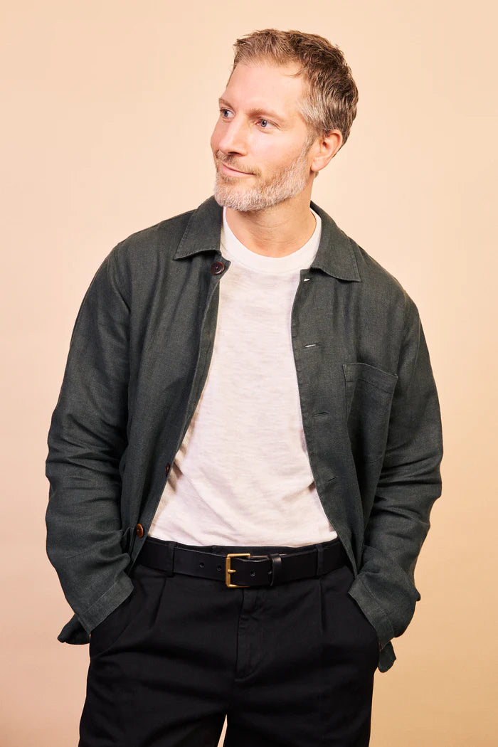 Iffley Linen Jacket - Eucalyptus