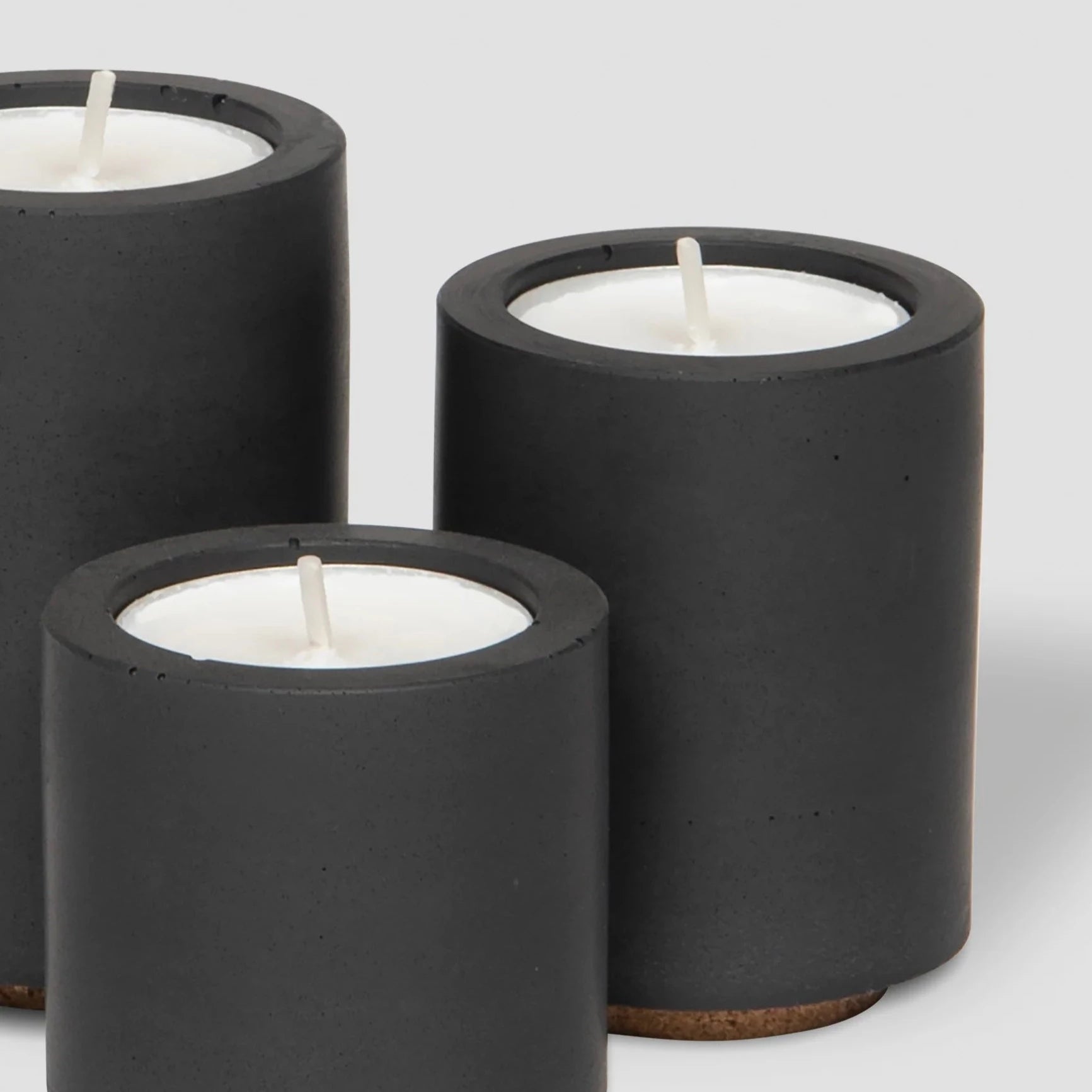 Trio Candle Holder Set - All Black