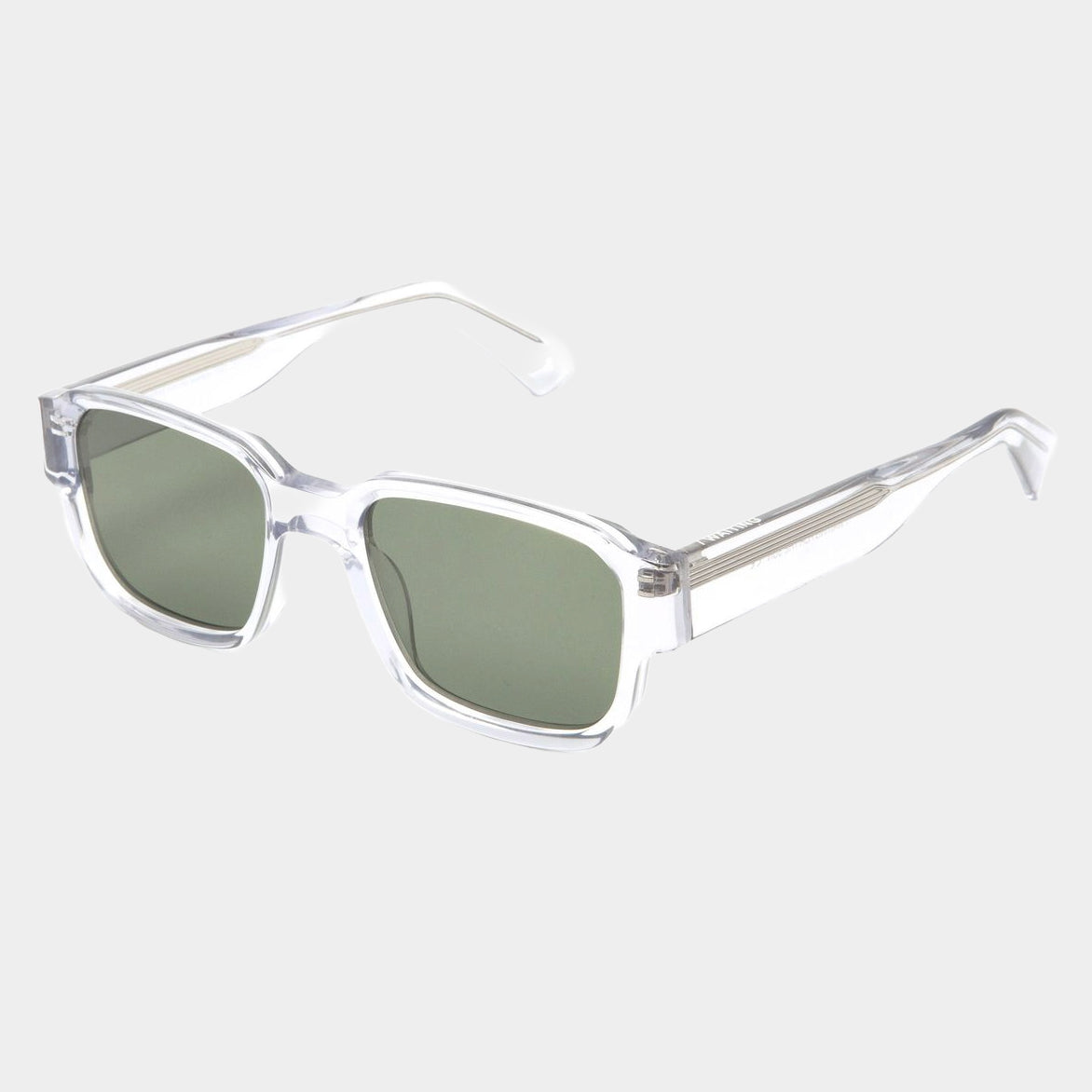 Ced E10 Sunglasses - Light Grey & Green Lens
