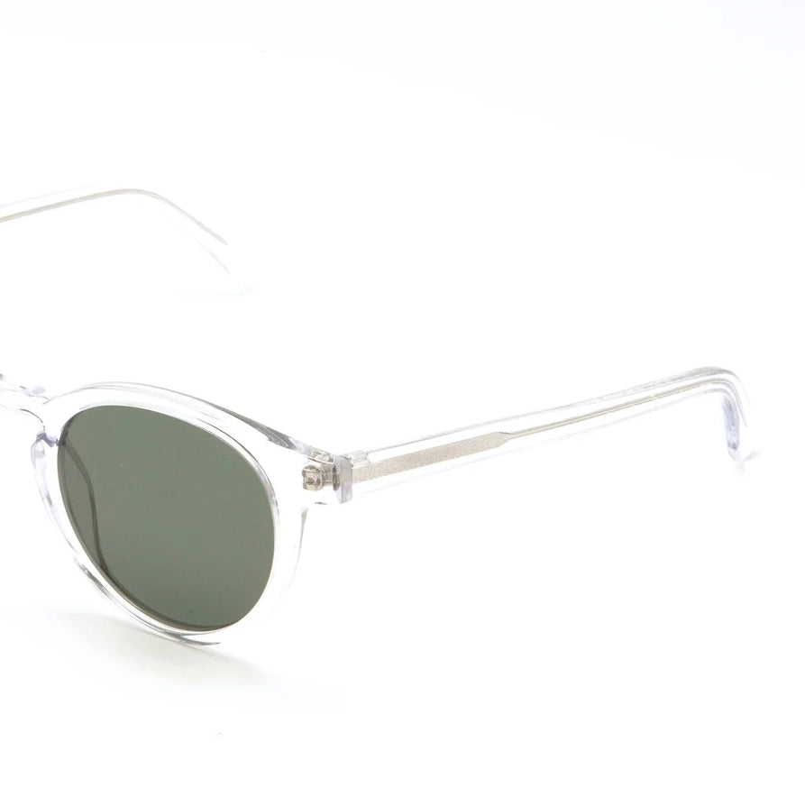Cesar E1 Sunglasses - Crystal & Green Lens