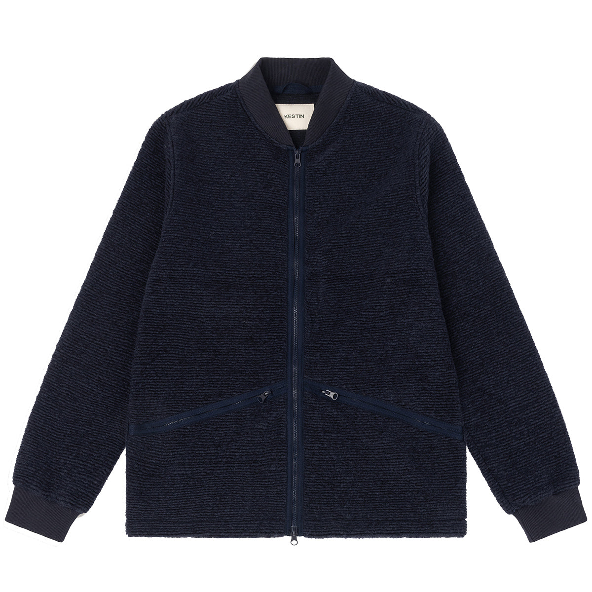 Dreghorn Fleece - Navy Ribbed Fleece