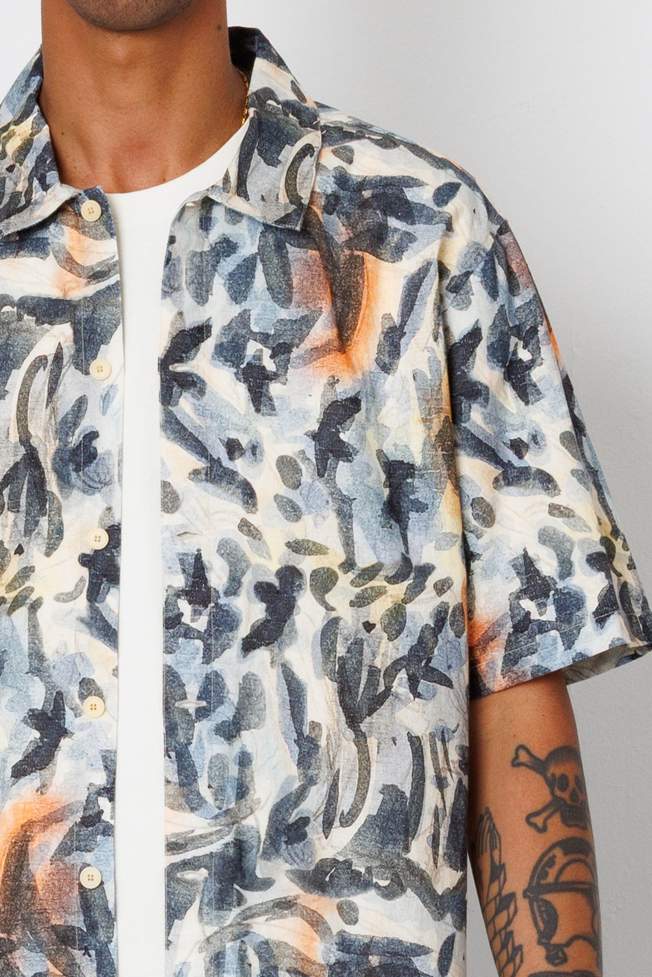 Gabe Shirt - Jungle Cat Print | Folk x Goss Brothers