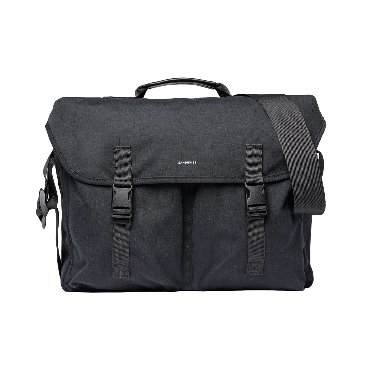 Buy online Sandqvist Ripstop Messenger Bag Black Frontiers