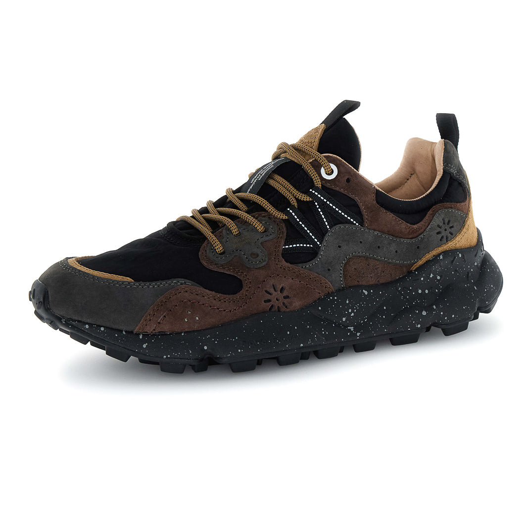 Yamano 3 Man Trainers - Dark Grey/Black/Dark Brown