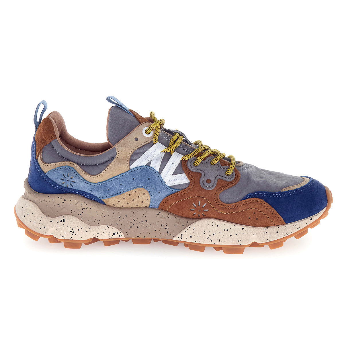 Yamano 3 Man Trainers - Brown/Deep Petrol/Light Blue