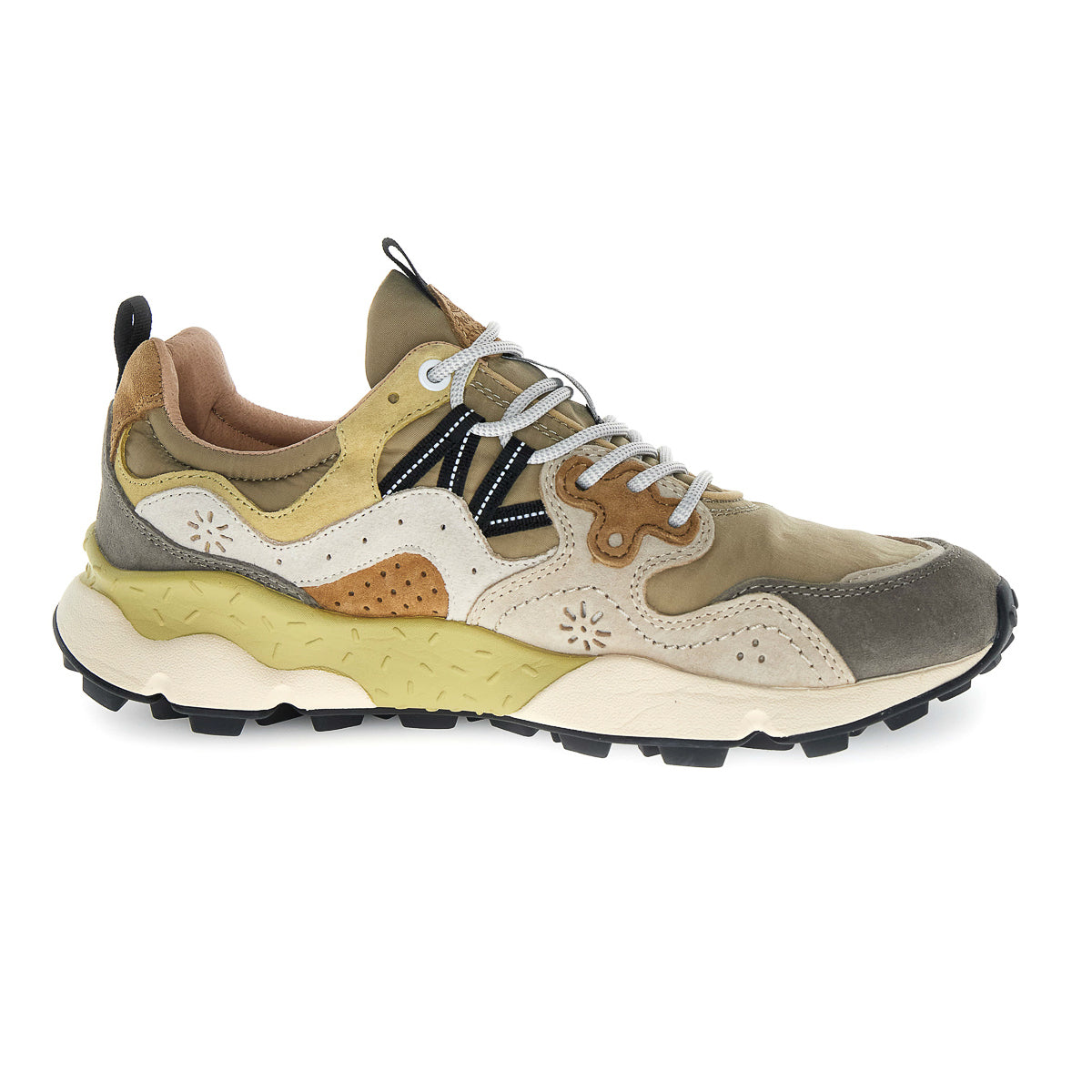 Yamano 3 Man Trainers - Mud/Taupe/Milk