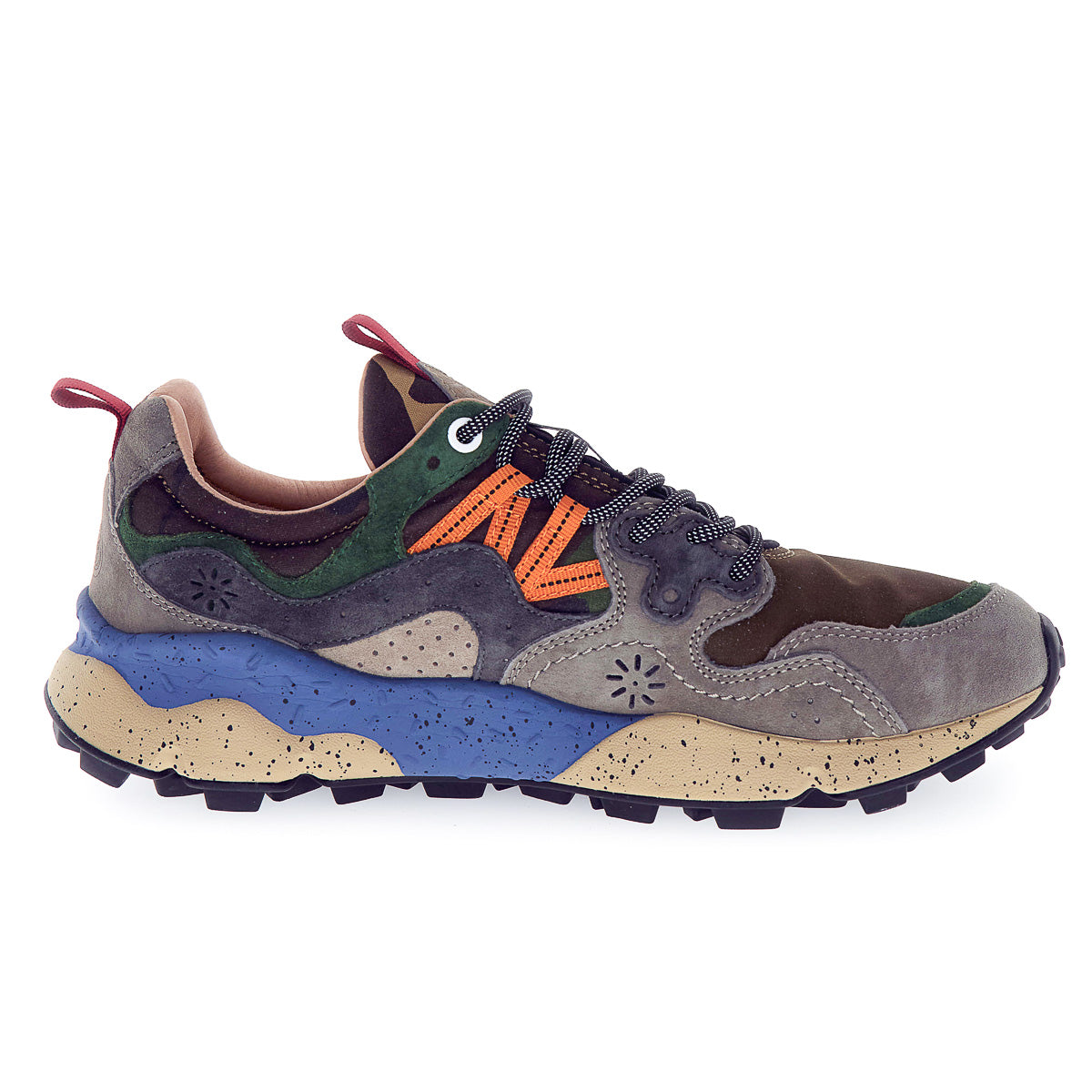 Yamano 3 Man Trainers - Camo Dark Grey/Anthracite/Black