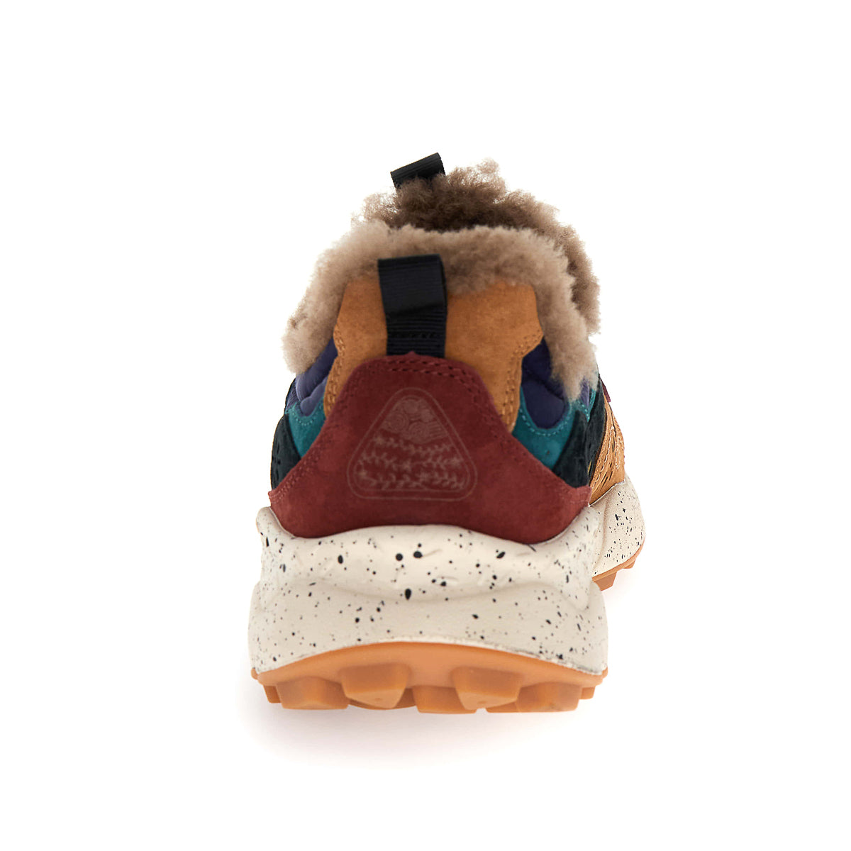 Yamano 3 Man Trainers - Deep Mud/Light Brown/Navy Shearling