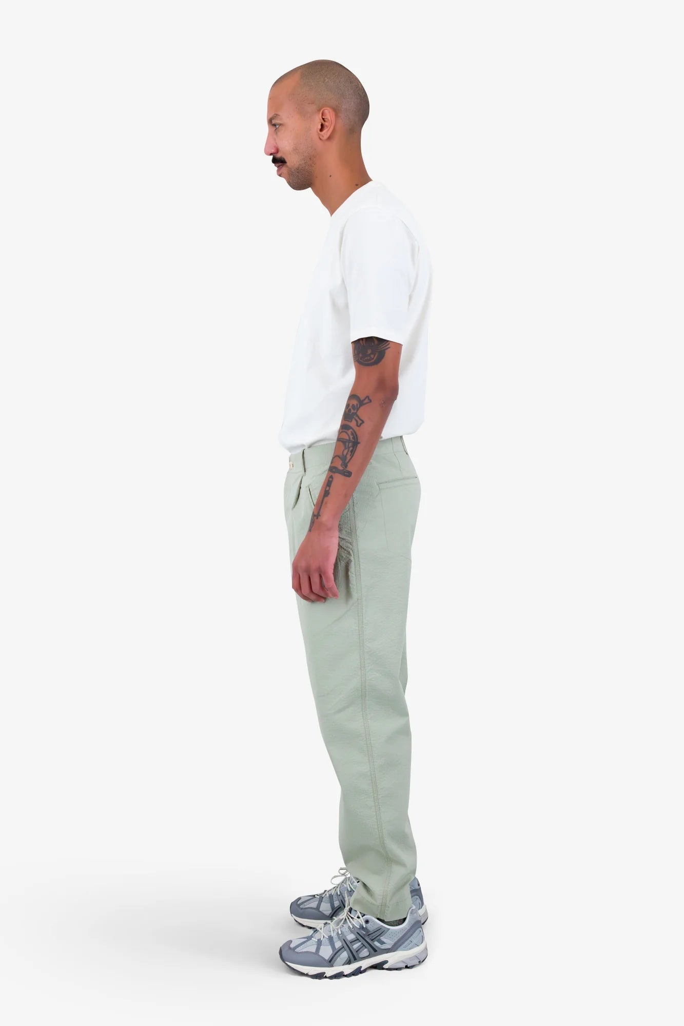 Assembly Trousers - Light Sage Seersucker