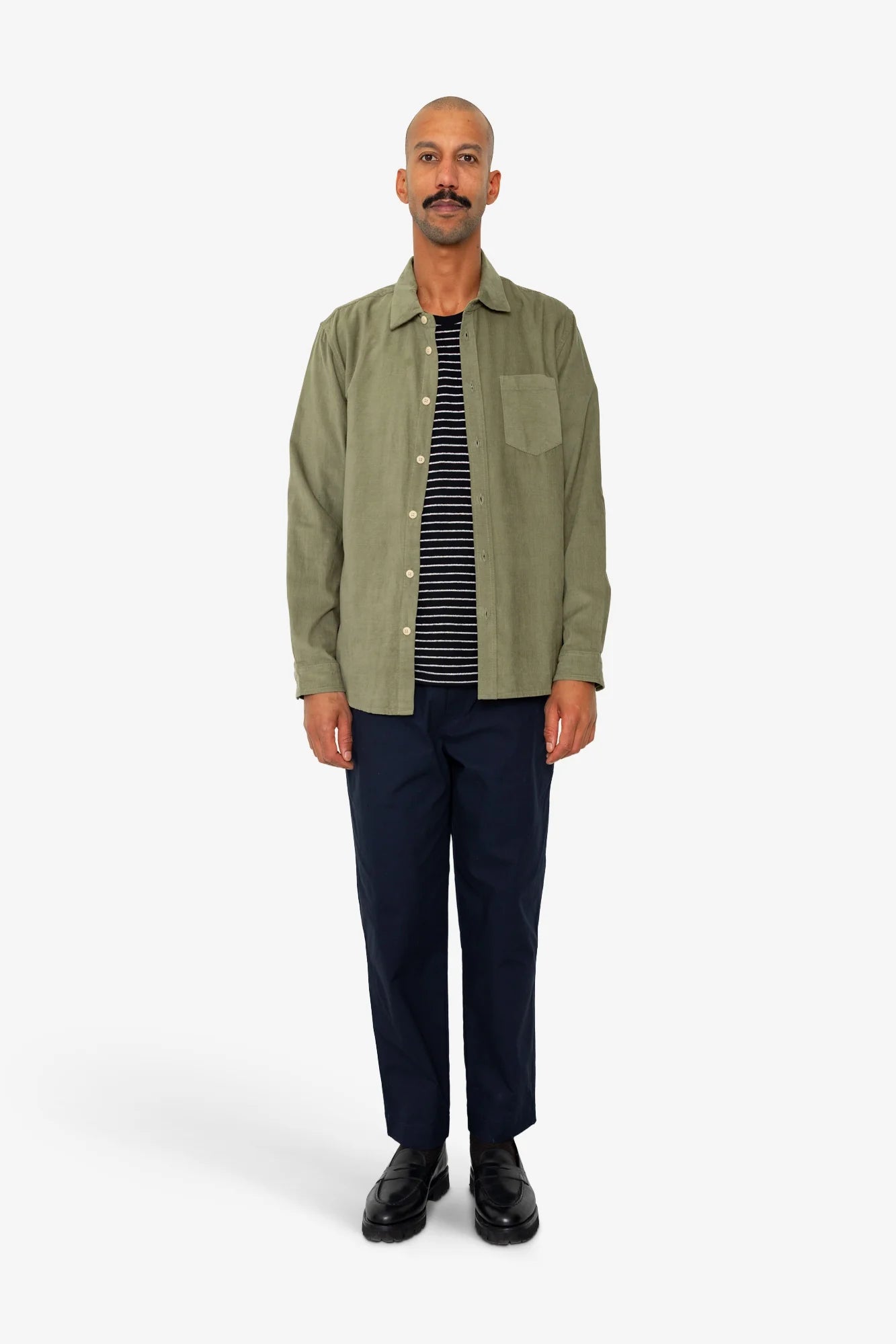 Direction Babycord Shirt - Olive