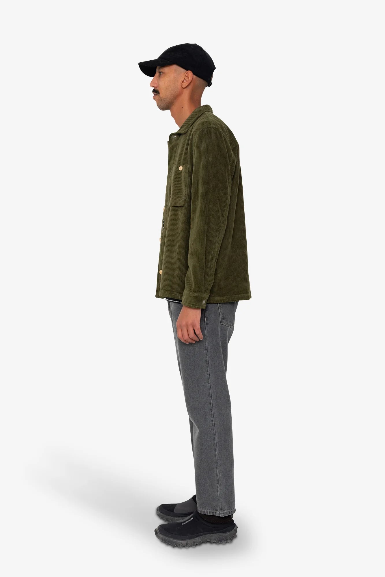 Patch Overshirt - Olive Chunky Cord