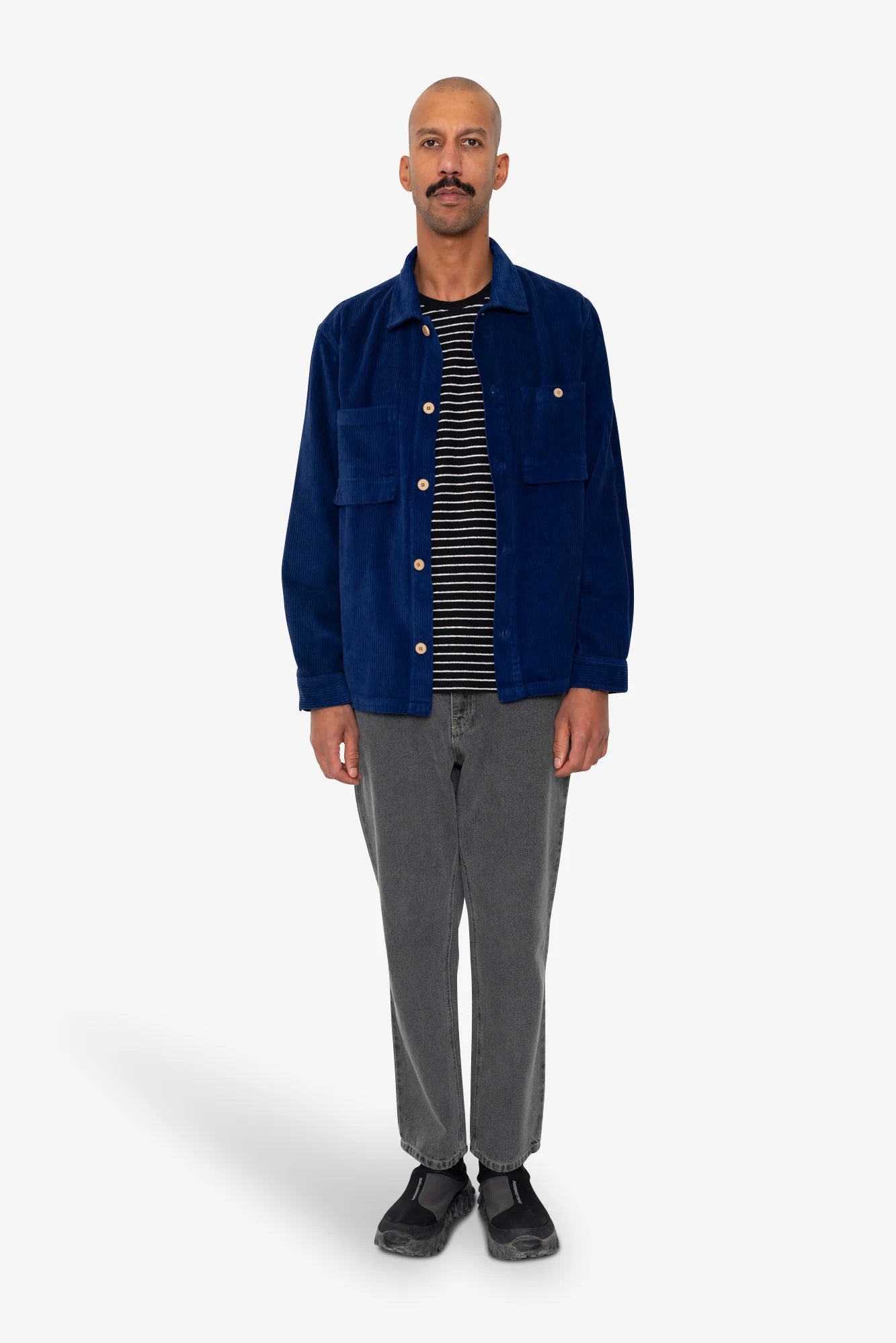 Patch Overshirt - Rich Navy Chunky Cord