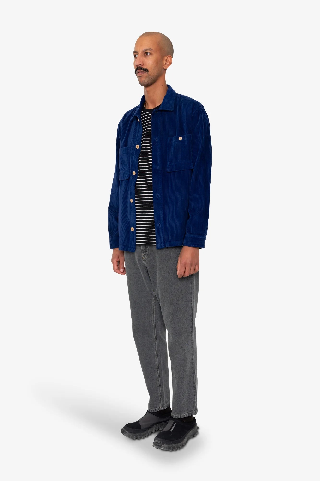 Patch Overshirt - Rich Navy Chunky Cord