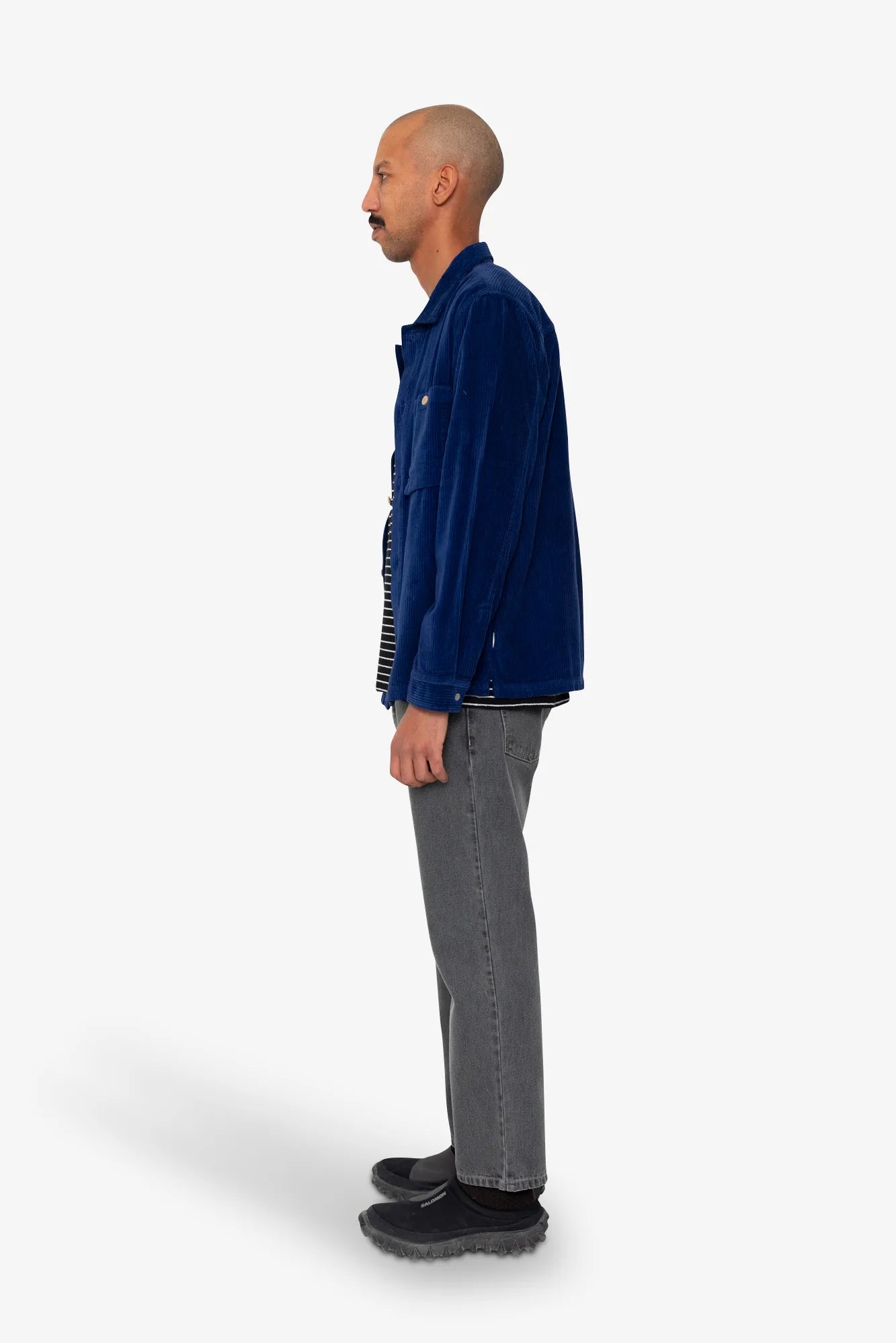 Patch Overshirt - Rich Navy Chunky Cord