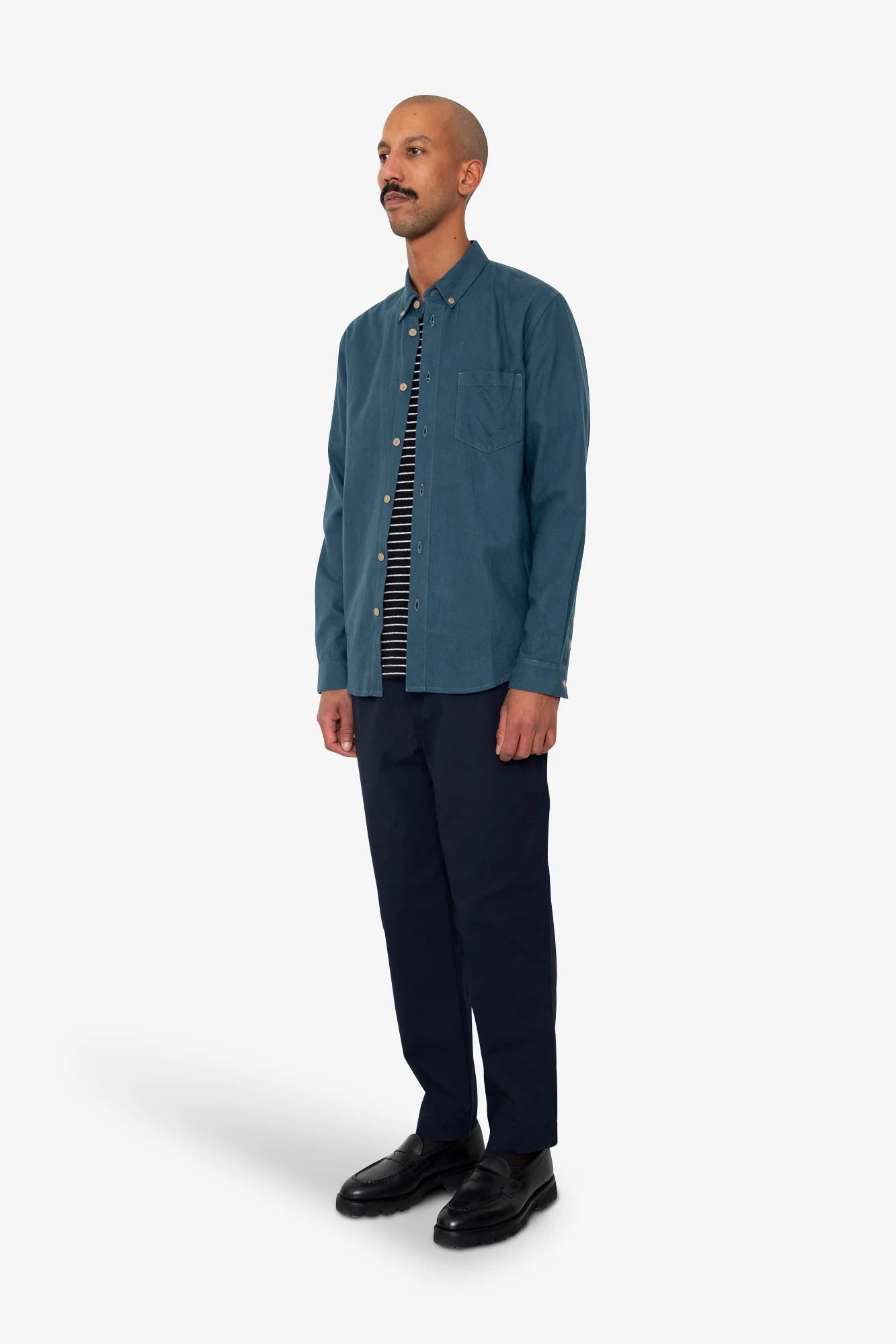 Relaxed Fit Shirt - Storm Blue Flannel