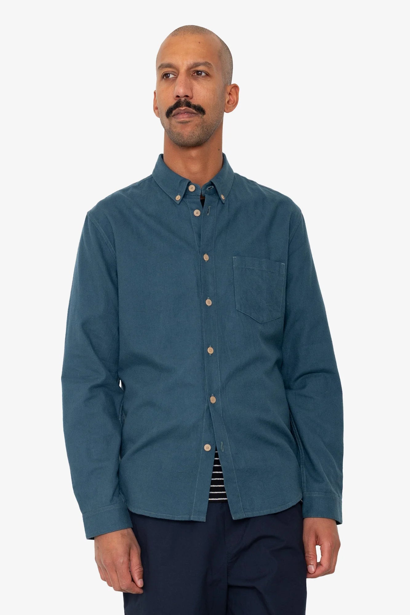 Relaxed Fit Shirt - Storm Blue Flannel