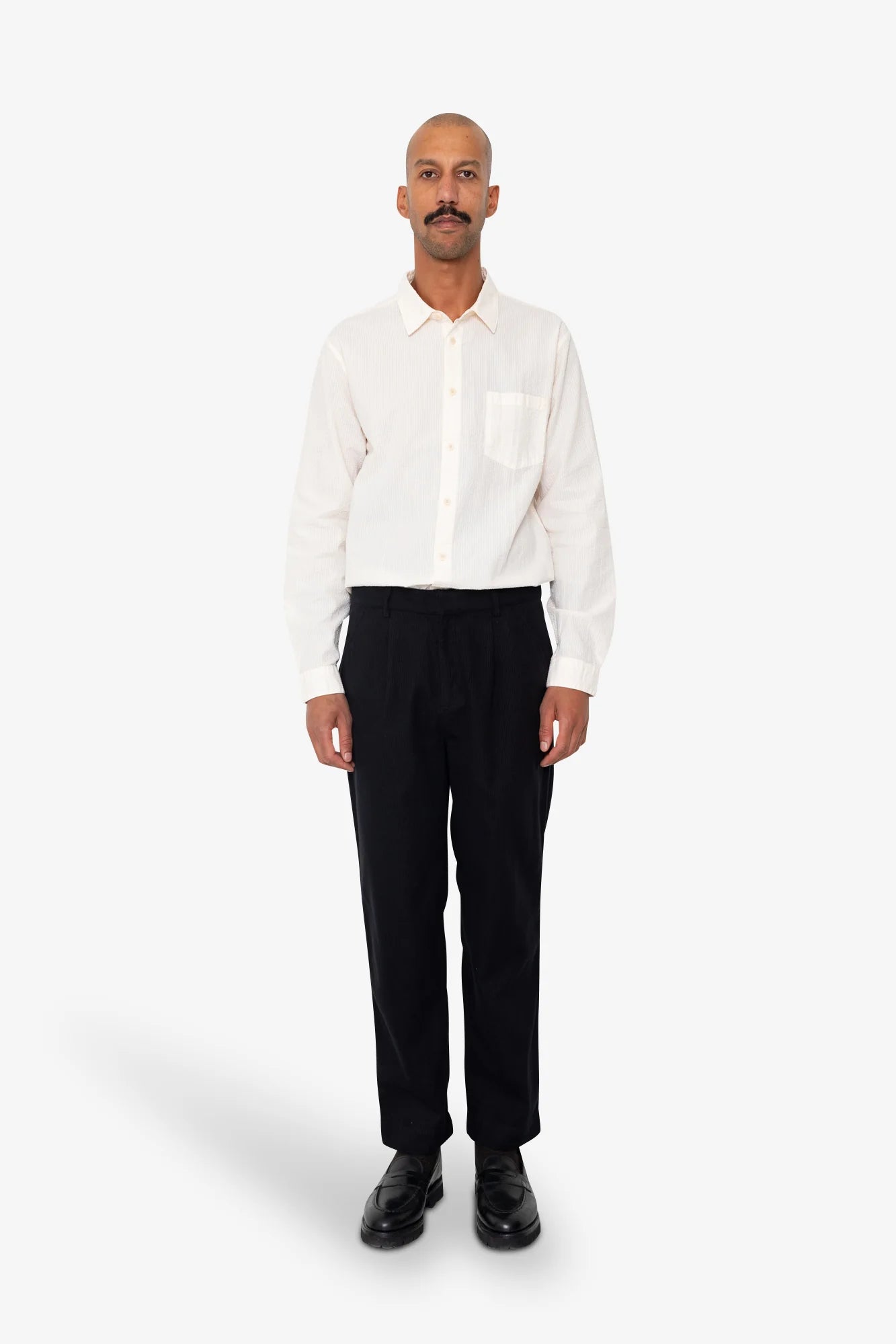 Signal Pant - Soft Black Brushed Stripe