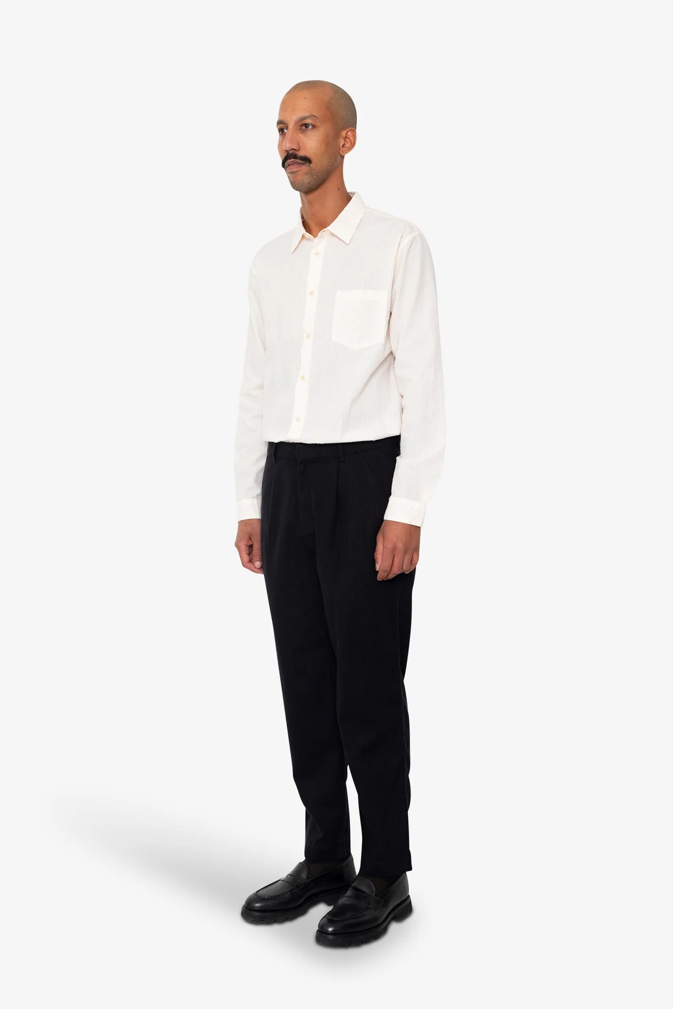 Signal Pant - Soft Black Brushed Stripe