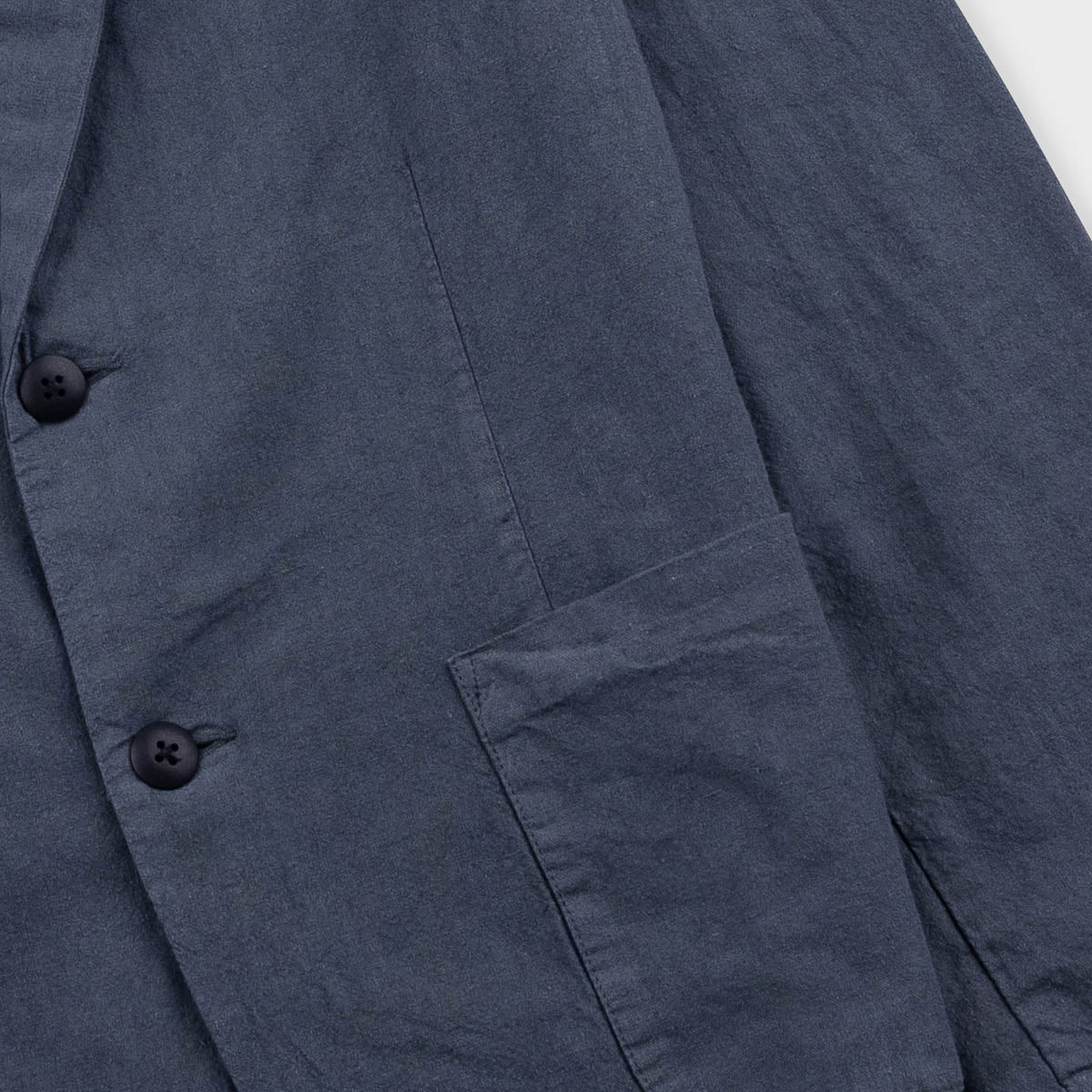 Cotton Linen Blazer - Charcoal