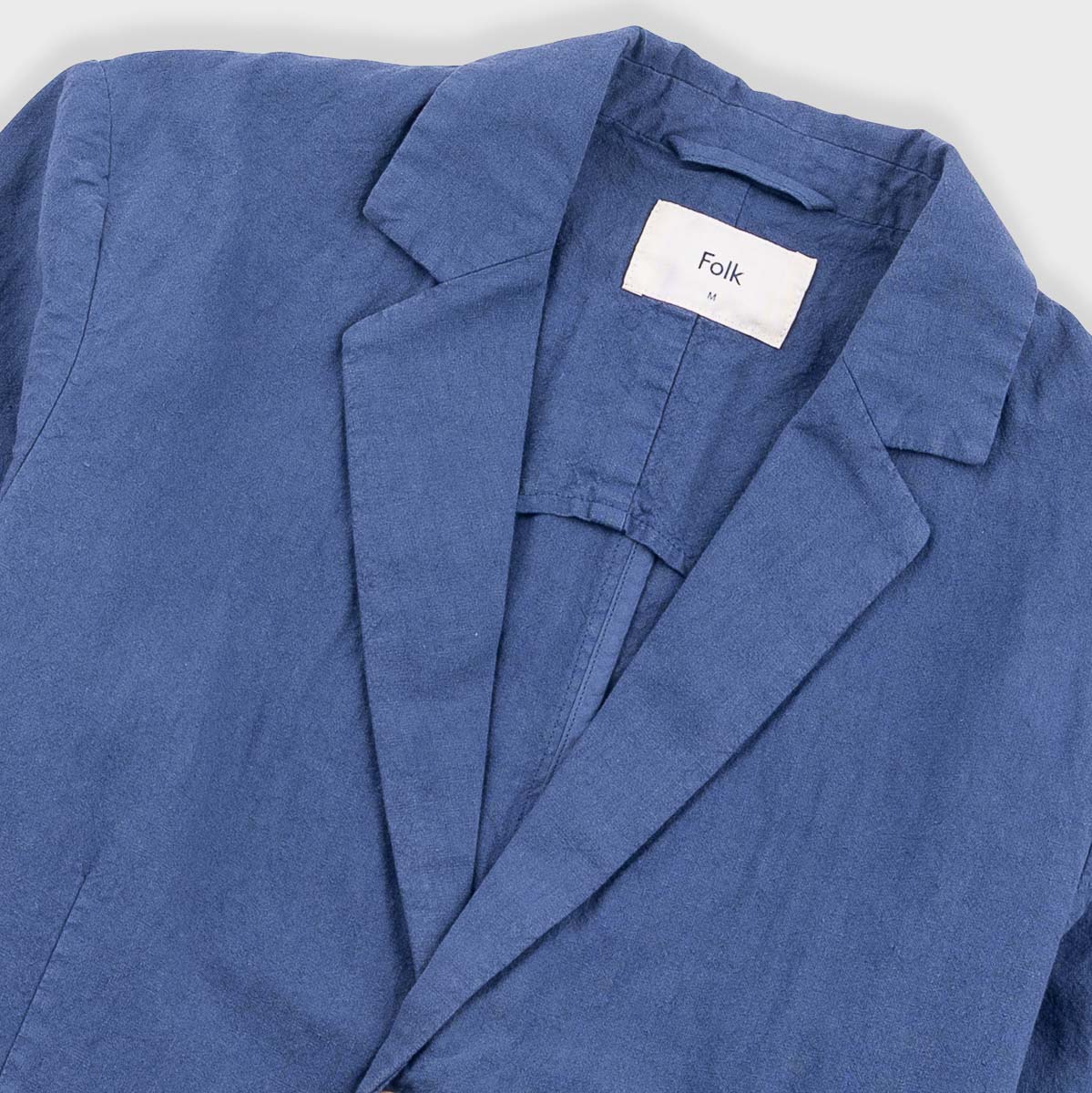 Cotton Linen Blazer - Woad