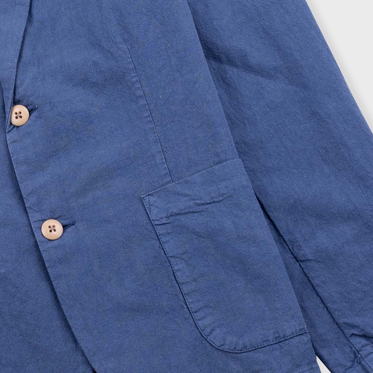 Cotton Linen Blazer - Woad