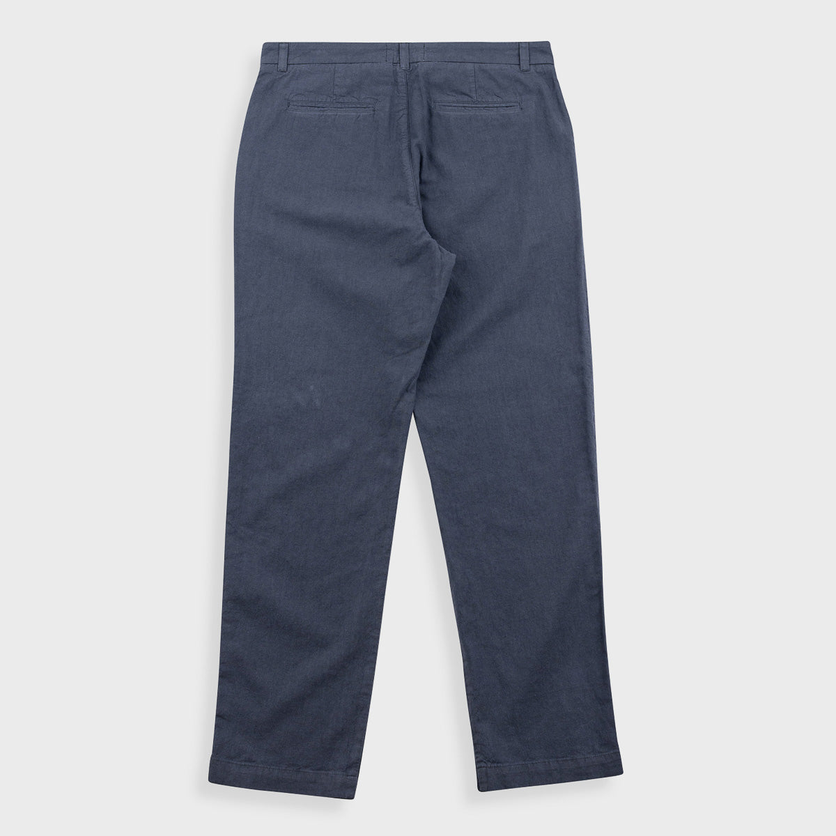 Fixed Waistband Cotton Linen Trouser - Charcoal