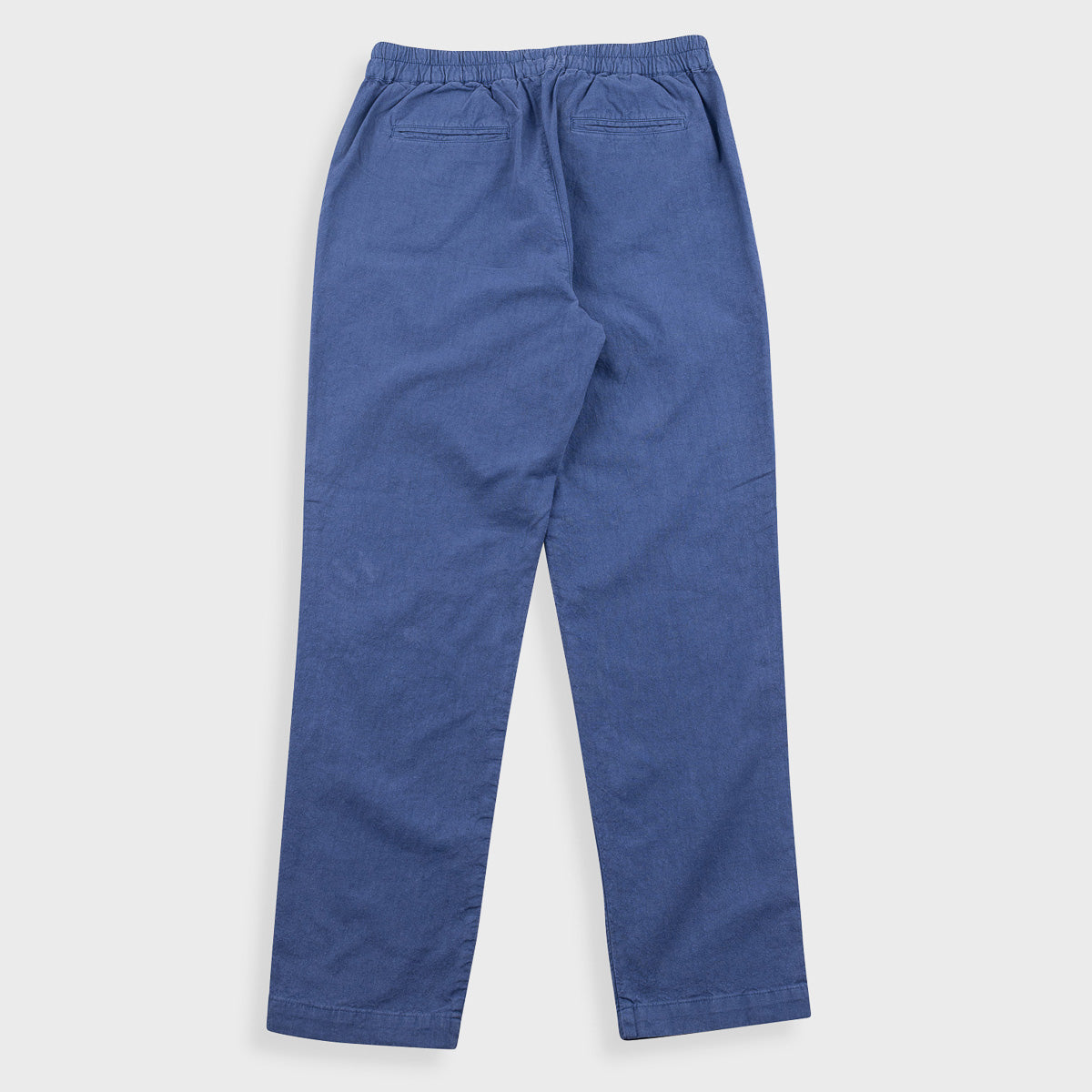 Cotton Linen Trouser - Drawcord Waistband - Woad