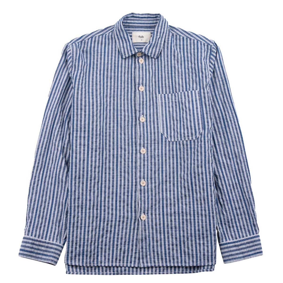 Easy Fit Shirt - Indigo Crinkle Mini Check