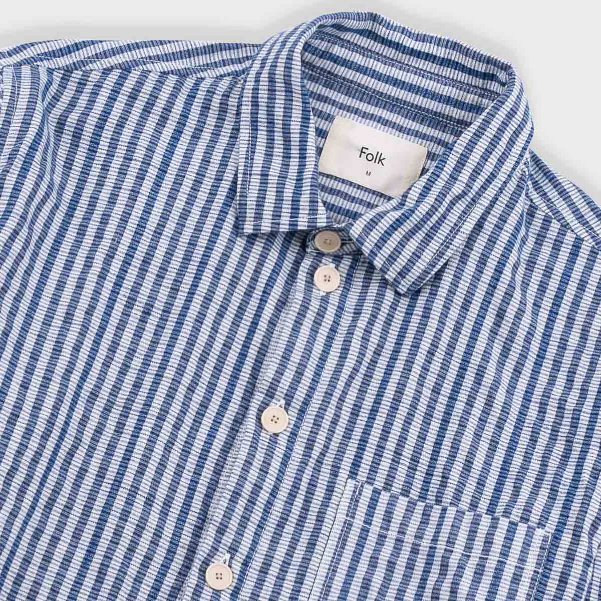 Easy Fit Shirt - Indigo Crinkle Mini Check