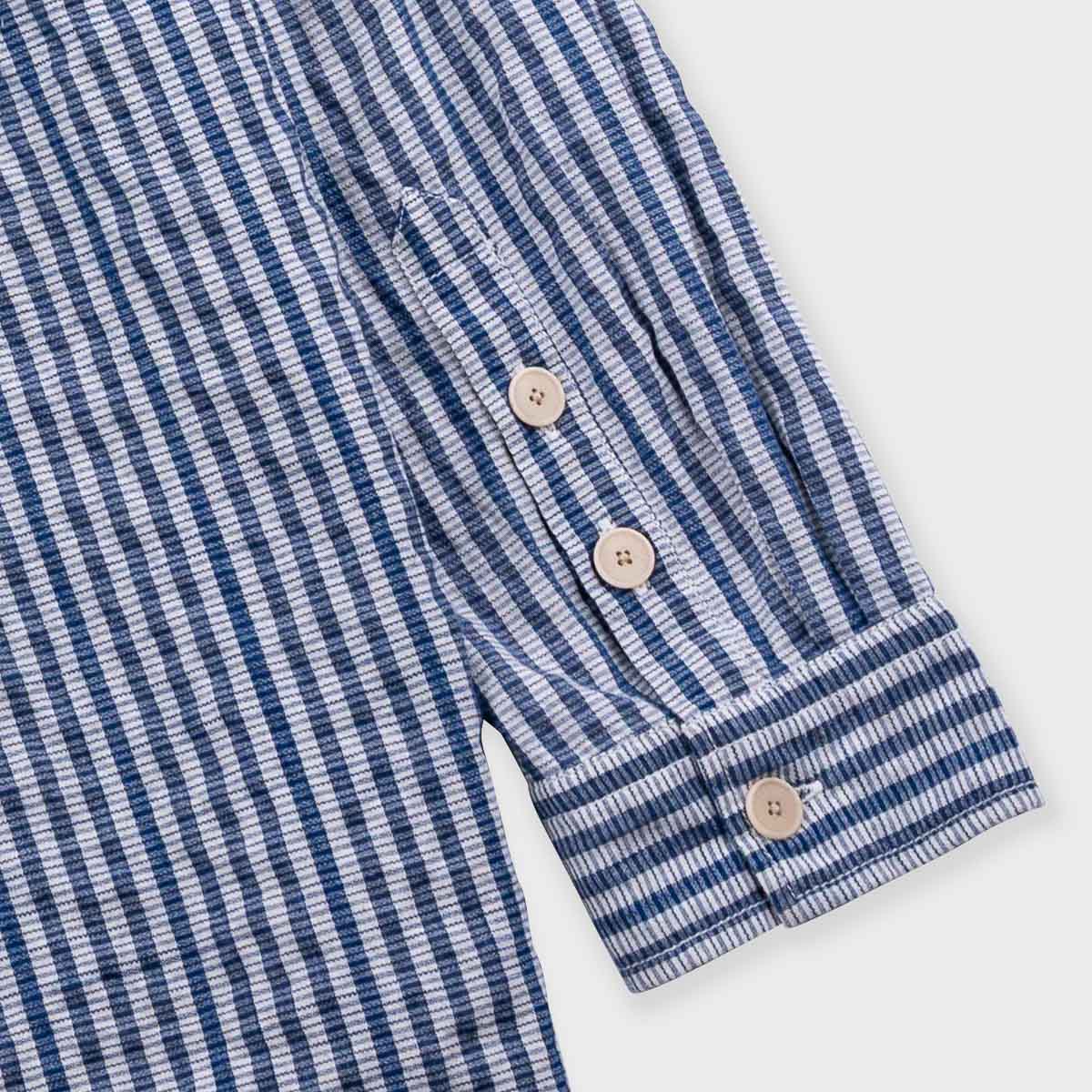Easy Fit Shirt - Indigo Crinkle Mini Check