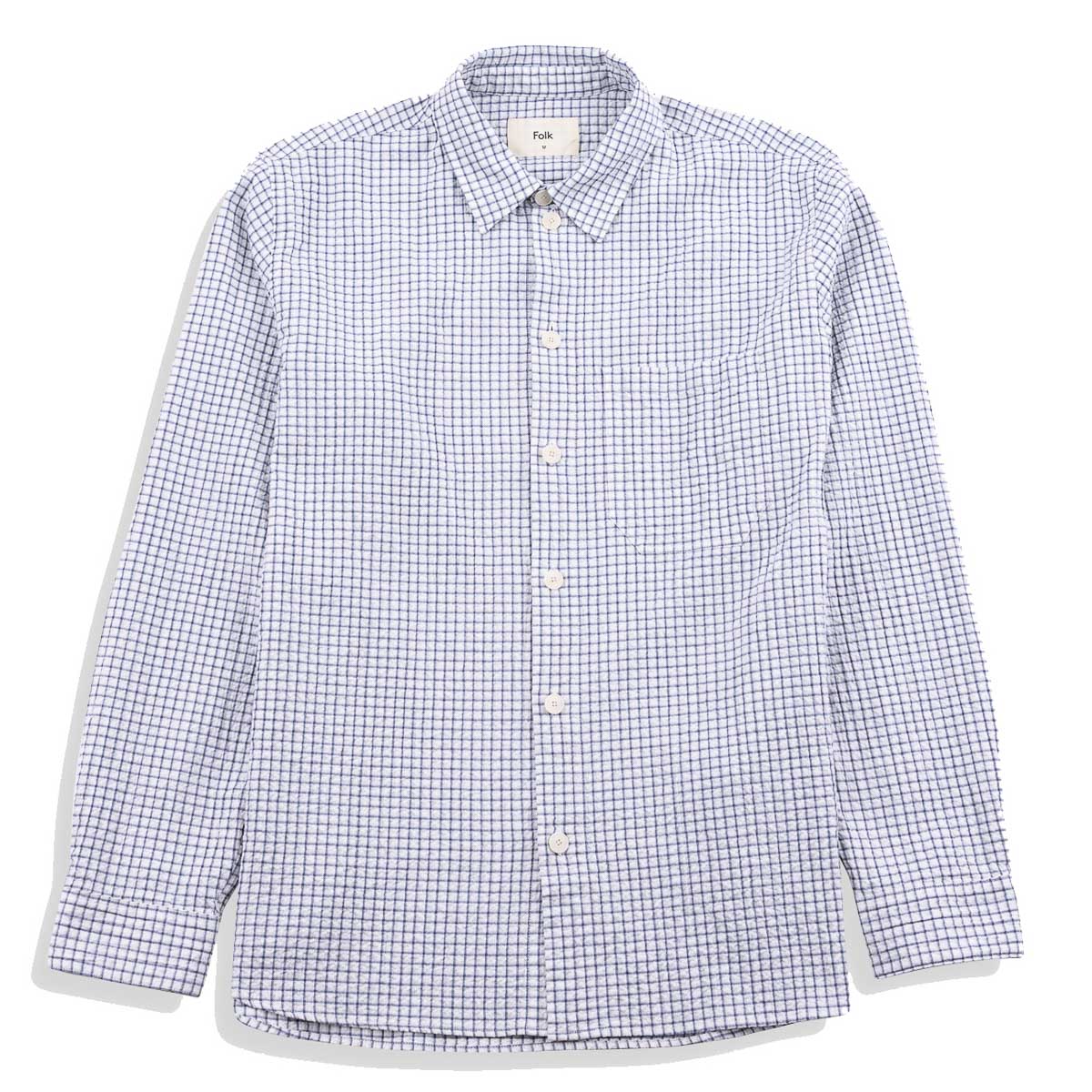 Easy Fit Shirt - Soft Blue Mini Check