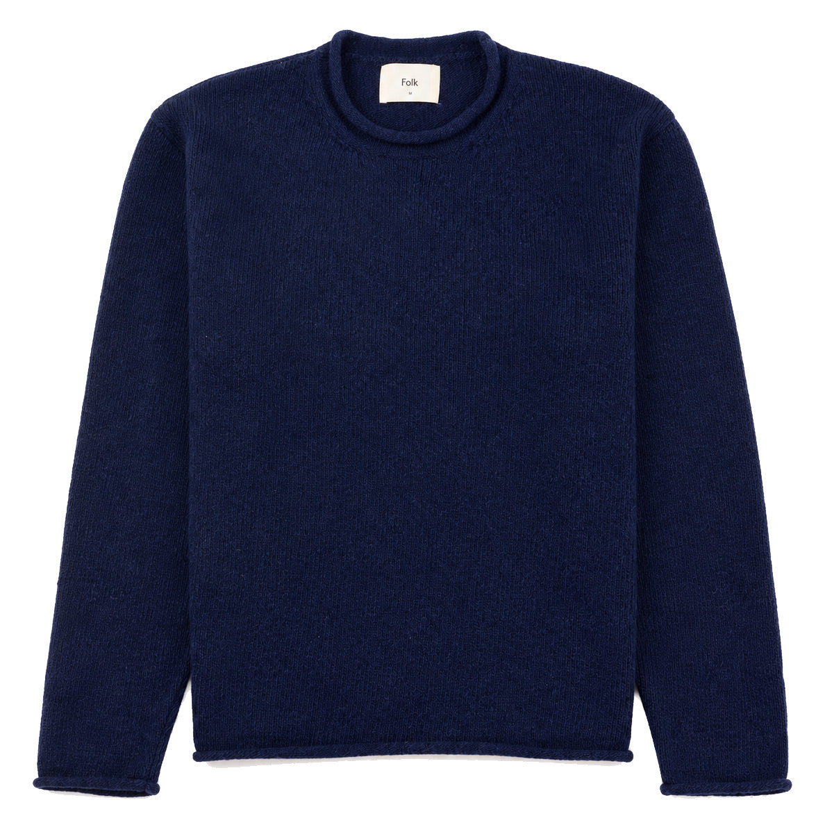 Slouch Crew - Navy Olive Cast Intarsia