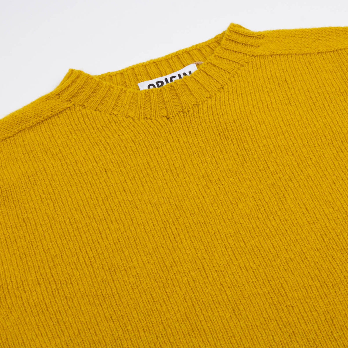 Seamless Crew Lambswool Jumper - Turmeric