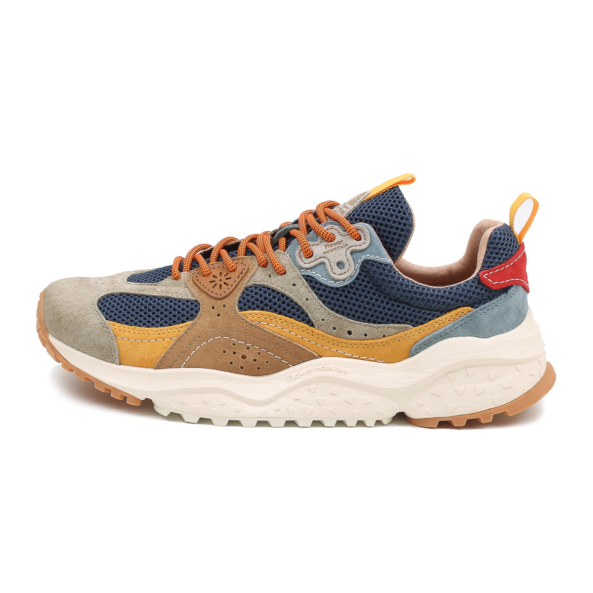 Wave Man Trainers - Beige/Navy/Ochre