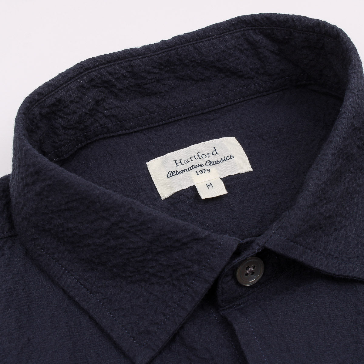 Pedro MC Shirt 6010 - Navy Seersucker (01)