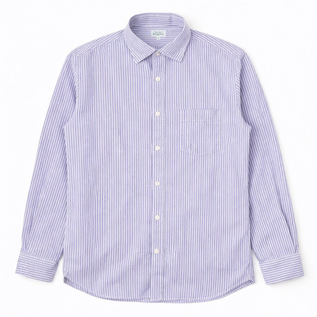 Paul Shirt 1011 - White & Blue (02)