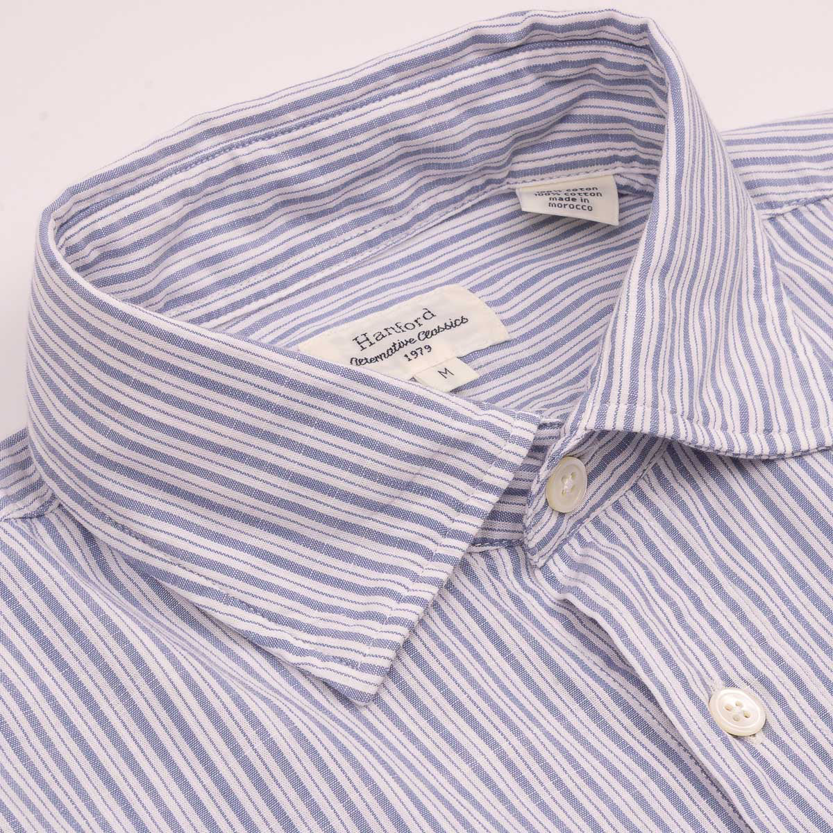 Paul Shirt 1011 - White & Blue (02)