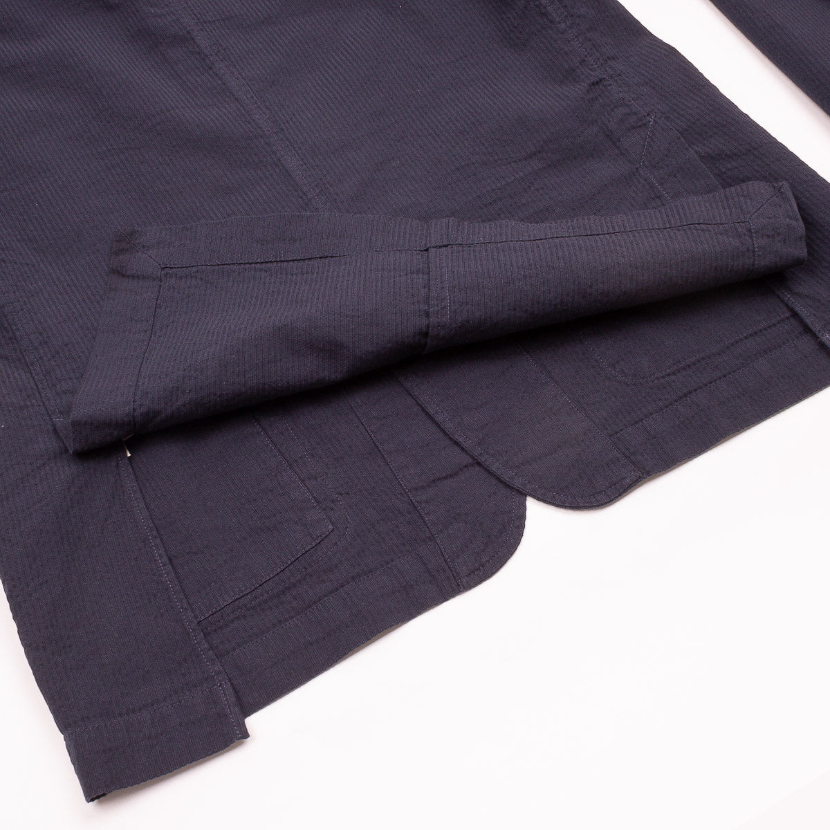 Julian Jacket - Navy Seersucker 'Canete'
