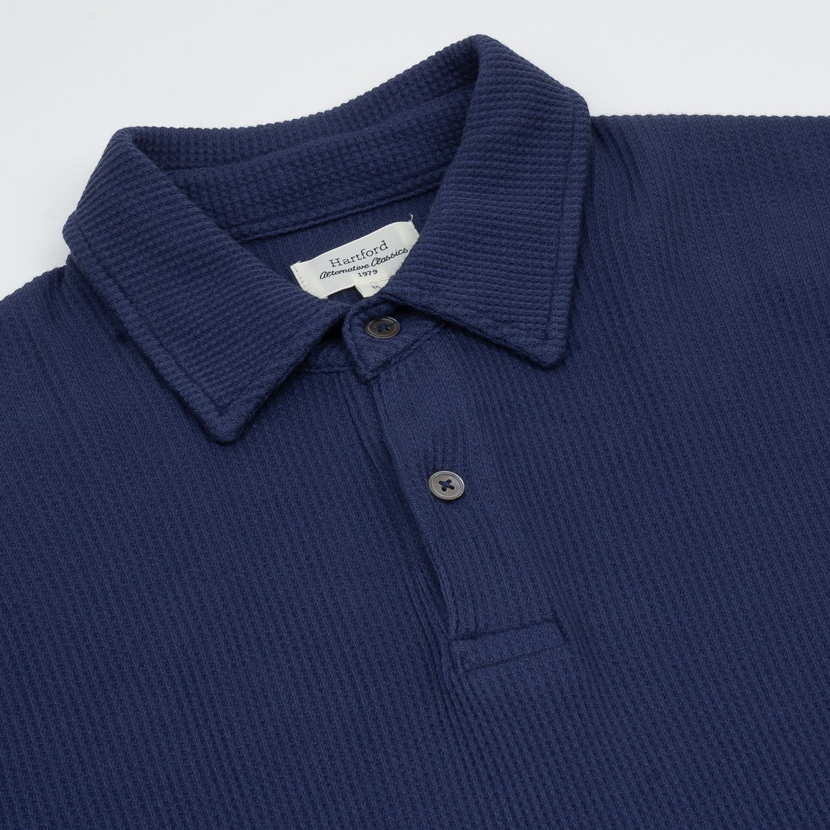 Waffle Polo - Indigo